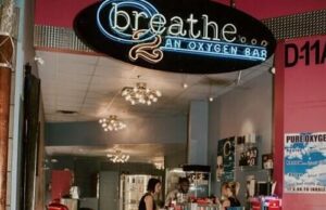 Experience the Ultimate Relaxation at an Oxygen Bar in Sugarland Texas USA Interior view of The Strat hotel and casino in Las Vegas showing the observation deck and cityscape.