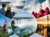 Top Niagara Falls Tours Canada for an Unforgettable Adventure A vibrant collage showing Niagara Falls tours canada tourists enjoying boat tours, scenic viewpoints, zipline adventure, and family travel experiences under misty waterfalls and sunset views.