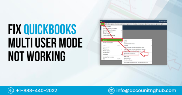 quickbooks multi user mode not working