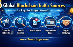 Global Sources of Blockchain Traffic for Bitcoin, DeFi, and NFT Projects Global Blockchain Traffic Sources for Crypto Project Growth