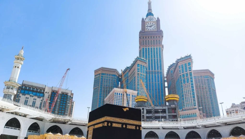 Ground Perspective of the Kaaba and Clock Tower