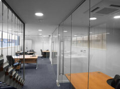 Space-Saving Hacks Using Glass Partition Walls at Home glass partition wall