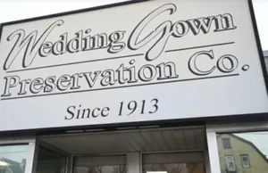 Preserving Your Special Day Wedding Dress Care in Sugarland Texas USA Logo for Wedding Preservation Co. with text reading “Wedding own Preservation Co. Since 1913” indicating a long‑established wedding gown preservation business.
